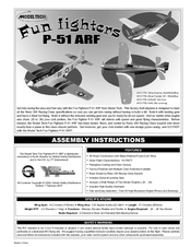 Model Tech Fun Fighters P-51 ARF Assembly Instructions Manual