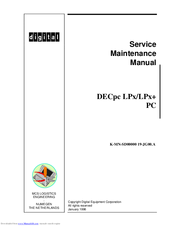 DEC DECpc LPx Service Maintenance Manual