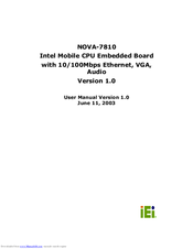 IEI Technology NOVA-7810 User Manual