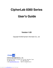 Syntech Information CipherLab 8300 Series User Manual