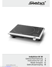 Steba Induktion IK 50 Instructions For Use Manual