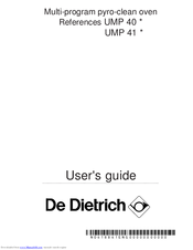 DeDietrich UMP 41 User Manual