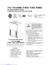 State Water Heaters 710 ASME Installation Manual And Owner's Manual