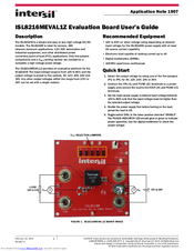 Intersil ISL8216MEVAL1Z User Manual