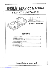 Sega Mega CD II Service Manual
