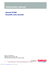 Simrad EY200 Instruction Manual