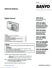 Sanyo VPC-E10BK Service Manual