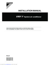 Daikin BS1Q16A7V1B Installation Manual