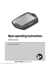 Bosch Nyon Operating Instructions Manual