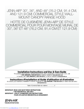 Jenn-Air LI3UNC/W10274316C Installation Instructions And Use & Care Manual