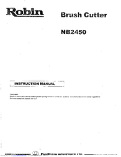 Robin NB2450 Instruction Manual