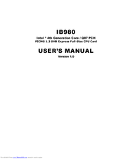 IBT Technologies IB980 User Manual