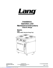 Lang RI30S Installation, Operation And Maintenance Instructions