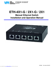 VPI ETH-2X1-RS-G Installation And Operation Manual