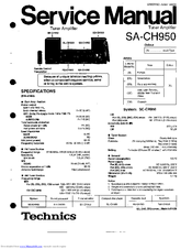 Technics SA-CH950 Service Manual