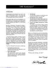 Sea Ray Boats 540 Sundancer Owner's Manual