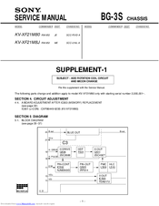 Sony KV-XF21M8J Service Manual