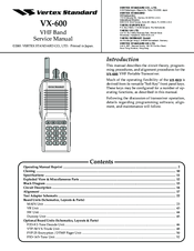 Vertex Standard VX-600 Service Manual