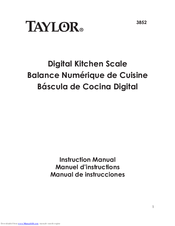 Taylor 3852 Instruction Manual