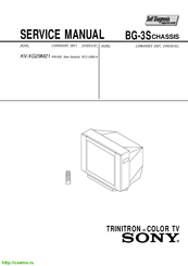 Sony Trinitron KV-XG29M21 Service Manual