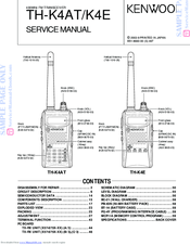 Kenwood TH-K4AT Service Manual