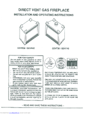 Monessen Hearth GDVR42 Installation And Operation Instruction Manual