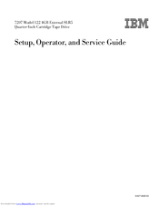 IBM System Storage 7207 Setup, Operator, And Service Manual