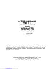 WinSystems PPC2-G-15-1-327-1G Operation Manual