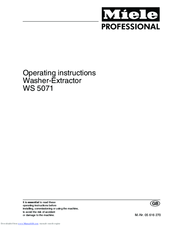 Miele WS 5071 Operating Instructions Manual