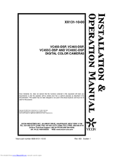 Vicon VC455C-DSP Installation & Operation Manual