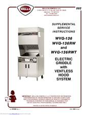 Wells WVG-136RWT Supplemental Service Instructions