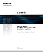 Harris DVSD6800+ Installation And Operation Manual