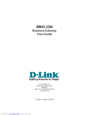 D-Link DRO-220i User Manual