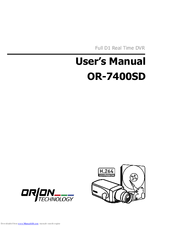 Orion Technology OR-7400SD User Manual