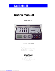 Sonosax Stelladat II User Manual