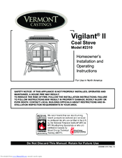 Vermont Castings Vigilant II 2310 Homeowner's Installation And Operating Instructions Manual