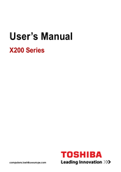 Toshiba X200 User Manual