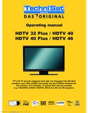 TechniSat HDTV 32 Plus Operating Manual