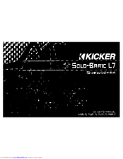 Kicker Solo-Baric L7 S12L7 Owner's Manual
