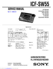 Sony ICF-SW55 Manuals | ManualsLib