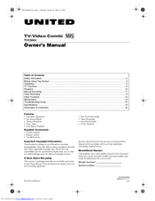 UNITED TVC5044 Owner's Manual