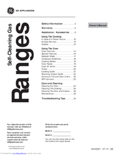 GE PGB911DEJWW Owner's Manual
