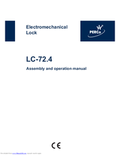 PERCo LC-72.4 Assembly And Operation Manual