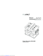 Pixapro 450 Instruction Manual