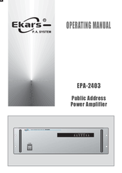 Ekars EPA-2403 Operating Manual