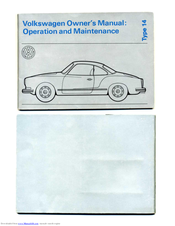 Volkswagen 1973 Karmann Ghia Coupe Owner's Manual