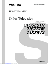 Toshiba 21CSZ5TR Service Manual