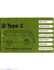 Volkswagen 1979 Type 2 Owner's Manual