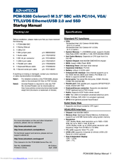 Advantech PCM-9388 Startup Manual
