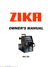 zika MIG 200G Owner's Manual